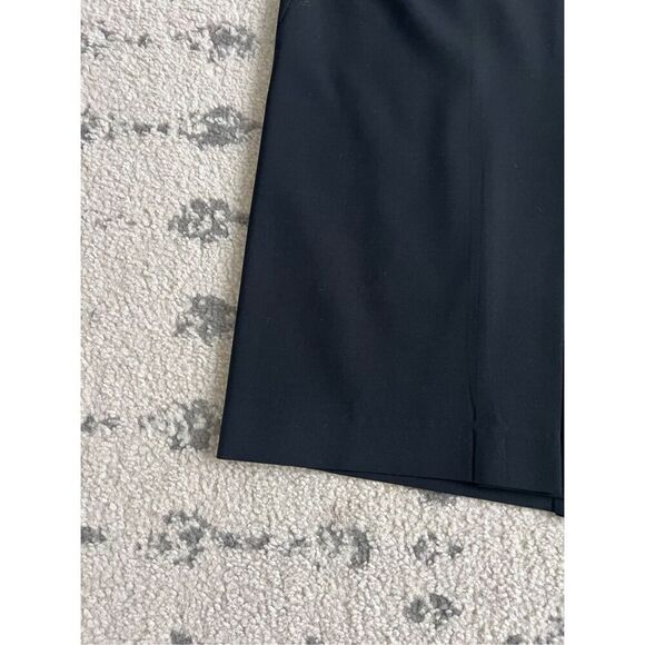 Theory Business Mini Skirt Womens 2 Black Wool Blend Stretch Pull-On Zip Casual - Picture 3 of 7